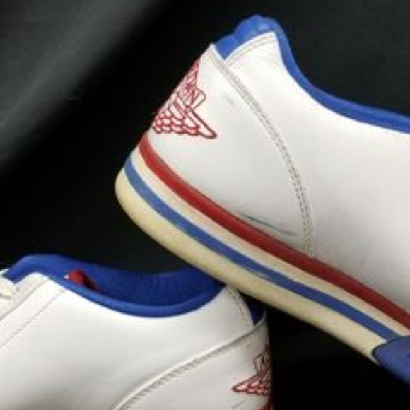 Retro Air Jordan Philly Low Rise Shoe Sz 9 Leather, White, Round Toe - Picture 6 of 10